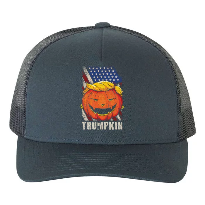 Trumpkin Make Halloween Great Again Patriotic Usa Distressed Gift Yupoong Adult 5-Panel Trucker Hat