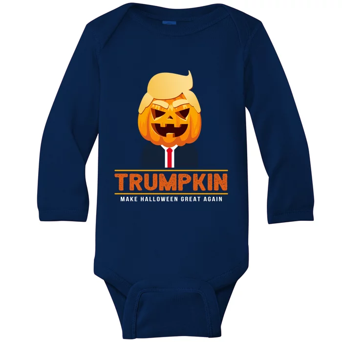 Trumpkin Make Halloween Great Again Halloween Trump Meaningful Gift Baby Long Sleeve Bodysuit