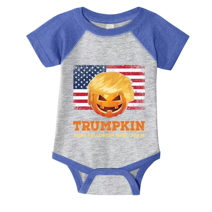 Trumpkin Make Halloween Great Again President Trump Pumpkin Gift Infant Baby Jersey Bodysuit