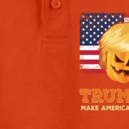 Trumpkin Make Halloween Great Again President Trump Pumpkin Gift Dry Zone Grid Performance Polo