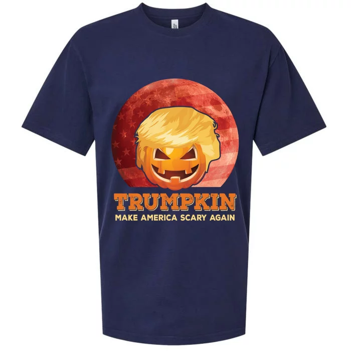 Trumpkin Make Halloween Great Again President Trump Pumpkin Gift Sueded Cloud Jersey T-Shirt