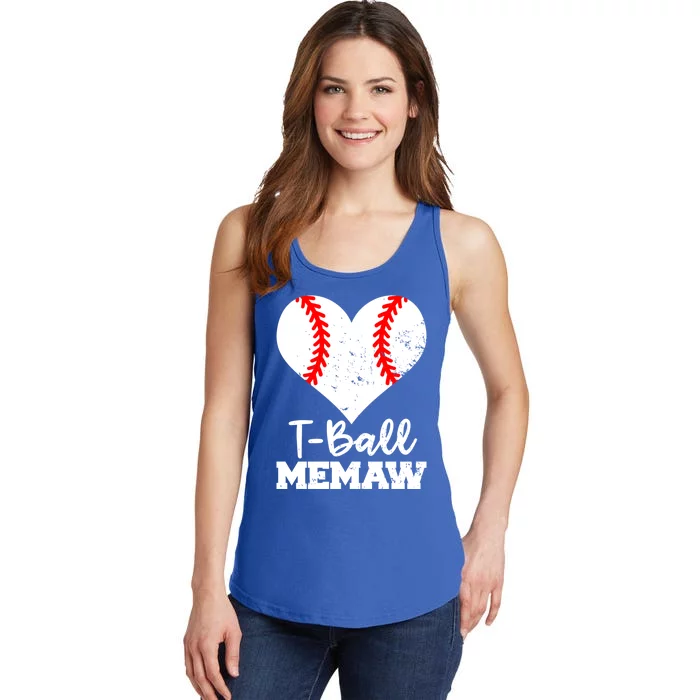 Tgiftball Memaw Heart Funny Tee Ball Memaw Gift Ladies Essential Tank