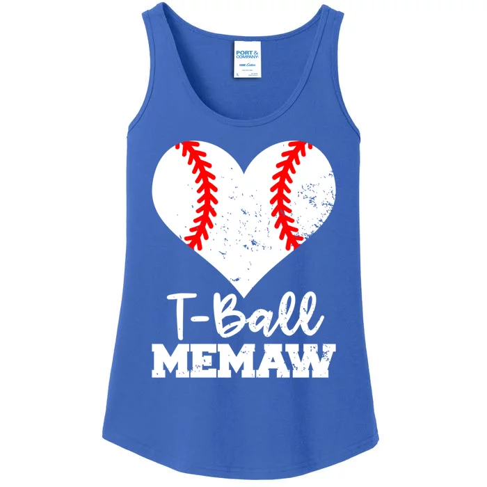 Tgiftball Memaw Heart Funny Tee Ball Memaw Gift Ladies Essential Tank