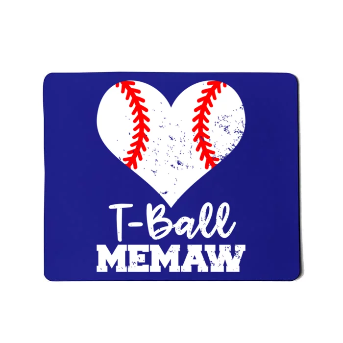 Tgiftball Memaw Heart Funny Tee Ball Memaw Gift Mousepad