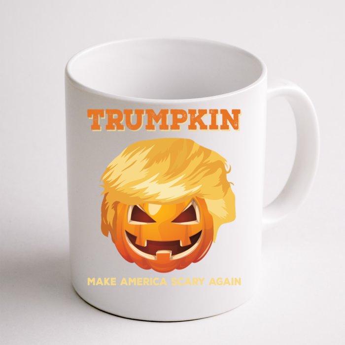 Trumpkin Make Halloween Great Again President Trump Pumpkin Great Gift Front & Back Coffee Mug