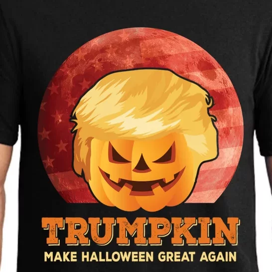 Trumpkin Make Halloween Great Again President Trump Pumpkin Cool Gift Pajama Set