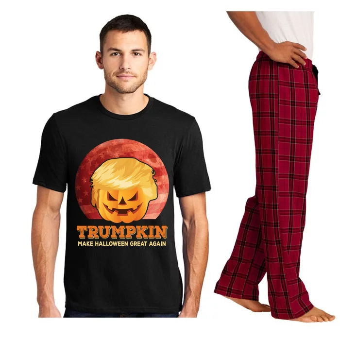 Trumpkin Make Halloween Great Again President Trump Pumpkin Cool Gift Pajama Set