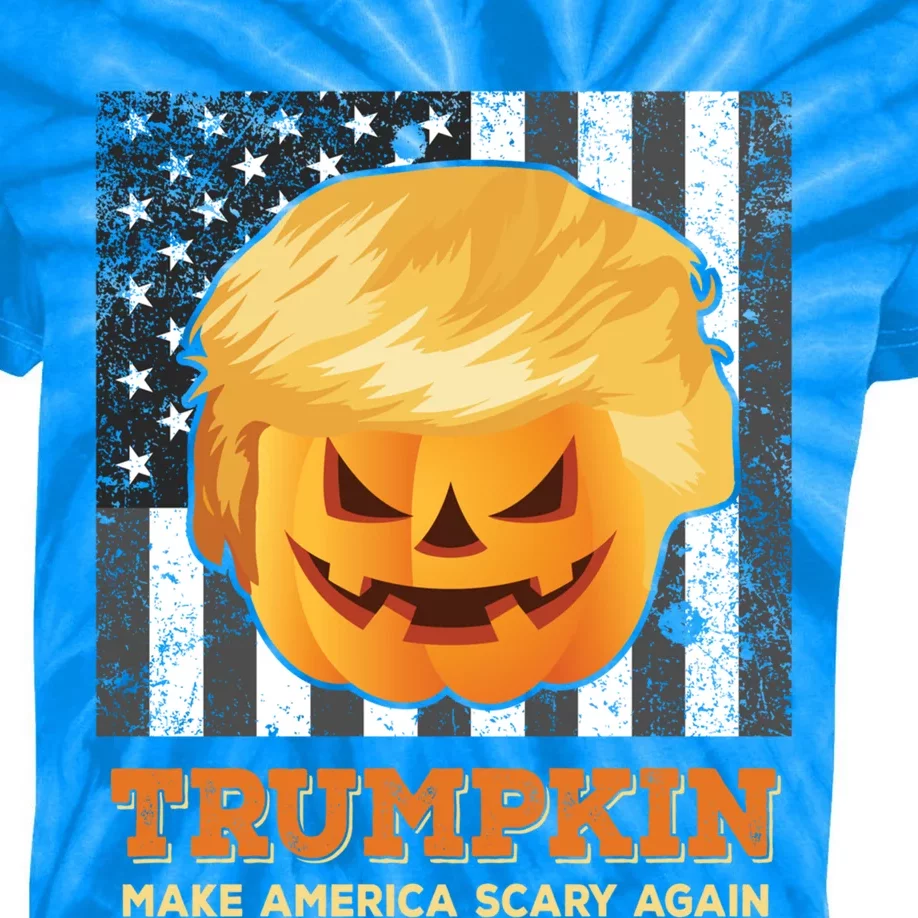 Trumpkin Make Halloween Great Again President Trump Pumpkin Gift Kids Tie-Dye T-Shirt