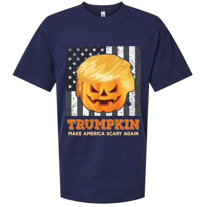 Trumpkin Make Halloween Great Again President Trump Pumpkin Gift Sueded Cloud Jersey T-Shirt