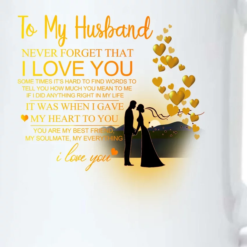 To My Husband Love You Black Color Changing Mug