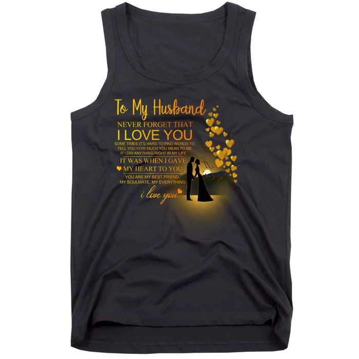 To My Husband Love You Tank Top