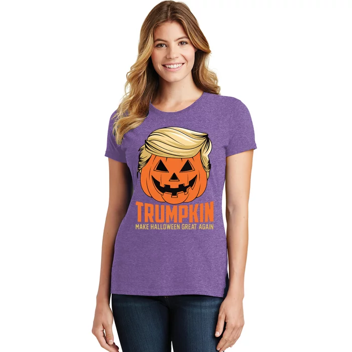 Trumpkin Make Halloween Great Again Funny Sarcastic Saying Women's T-Shirt