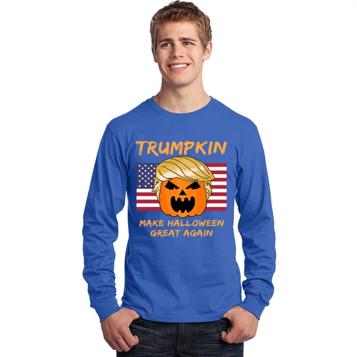 Trump Make Halloween Great Again Trumpkin Gift Tall Long Sleeve T-Shirt