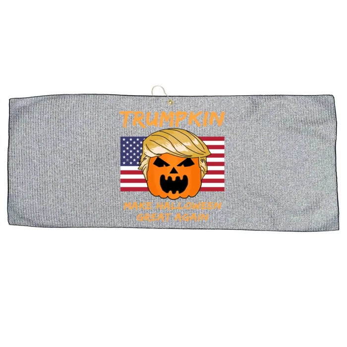 Trump Make Halloween Great Again Trumpkin Gift Large Microfiber Waffle Golf Towel