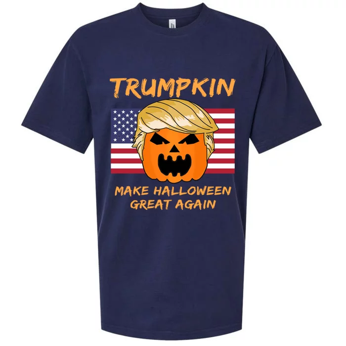 Trump Make Halloween Great Again Trumpkin Gift Sueded Cloud Jersey T-Shirt