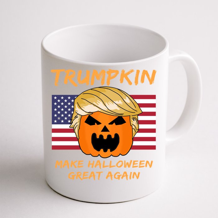 Trump Make Halloween Great Again Trumpkin Gift Front & Back Coffee Mug