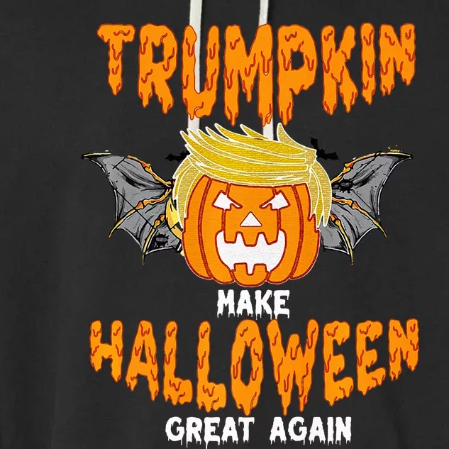 Trumpkin Make Halloween Great Again Funny Trump Halloween Ar Premium Garment-Dyed Fleece Hoodie