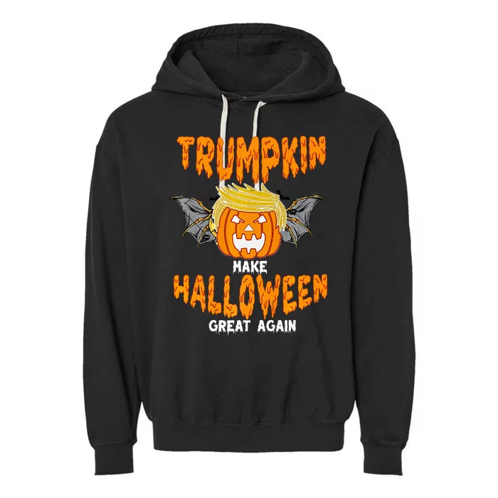 Trumpkin Make Halloween Great Again Funny Trump Halloween Ar Premium Garment-Dyed Fleece Hoodie