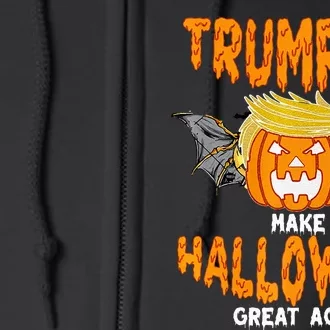 Trumpkin Make Halloween Great Again Funny Trump Halloween Ar Premium Full Zip Hoodie