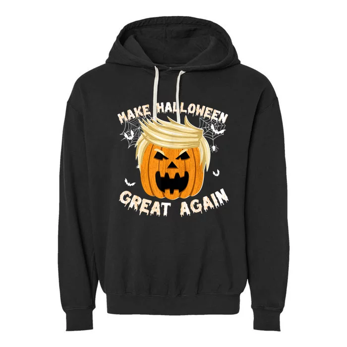 Trumpkin Make Halloween Great Again Trump Pumpkin Halloween Gift Garment-Dyed Fleece Hoodie