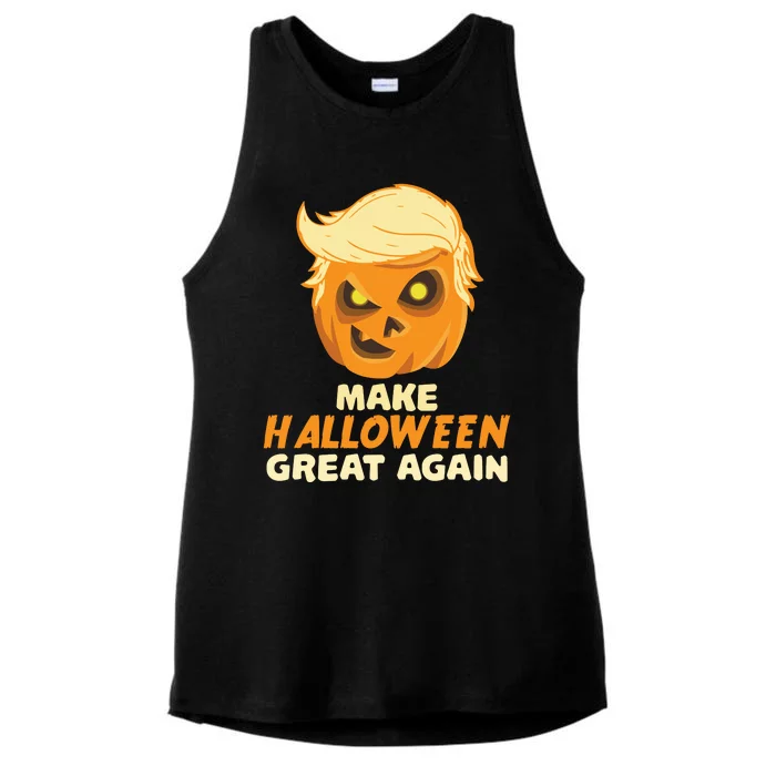 Trumpkin Make Halloween Great Again Ladies Tri-Blend Wicking Tank