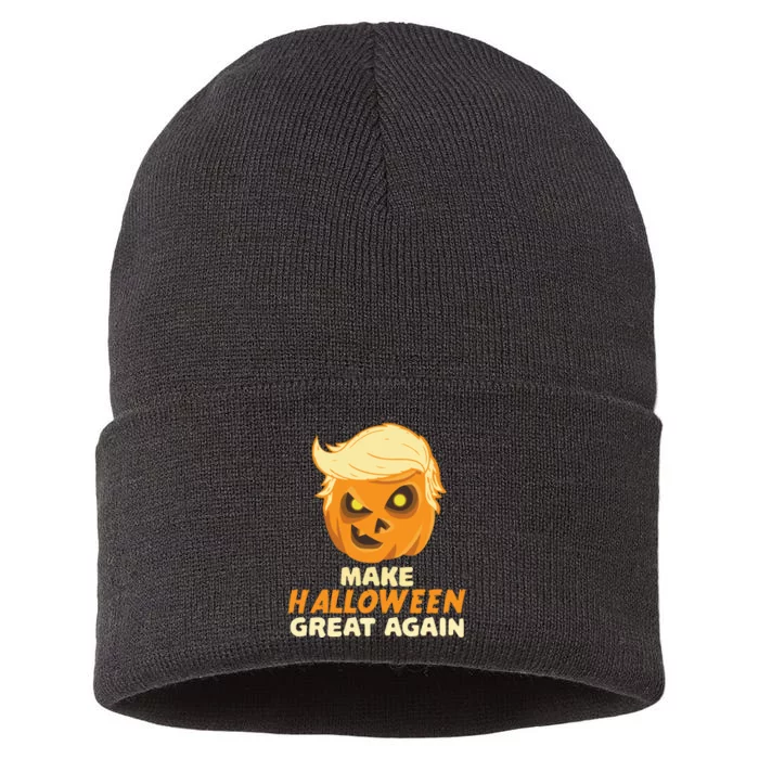 Trumpkin Make Halloween Great Again Sustainable Knit Beanie