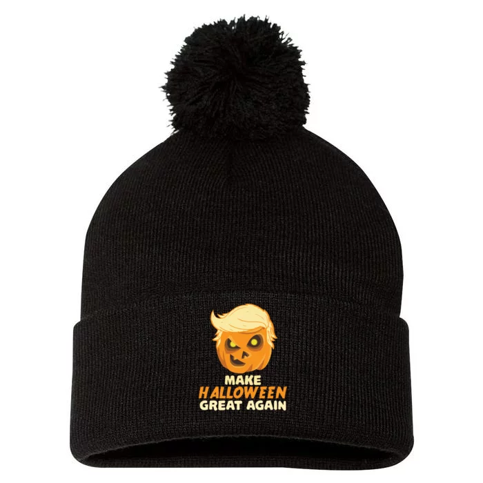 Trumpkin Make Halloween Great Again Pom Pom 12in Knit Beanie