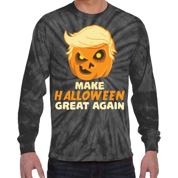 Trumpkin Make Halloween Great Again Tie-Dye Long Sleeve Shirt