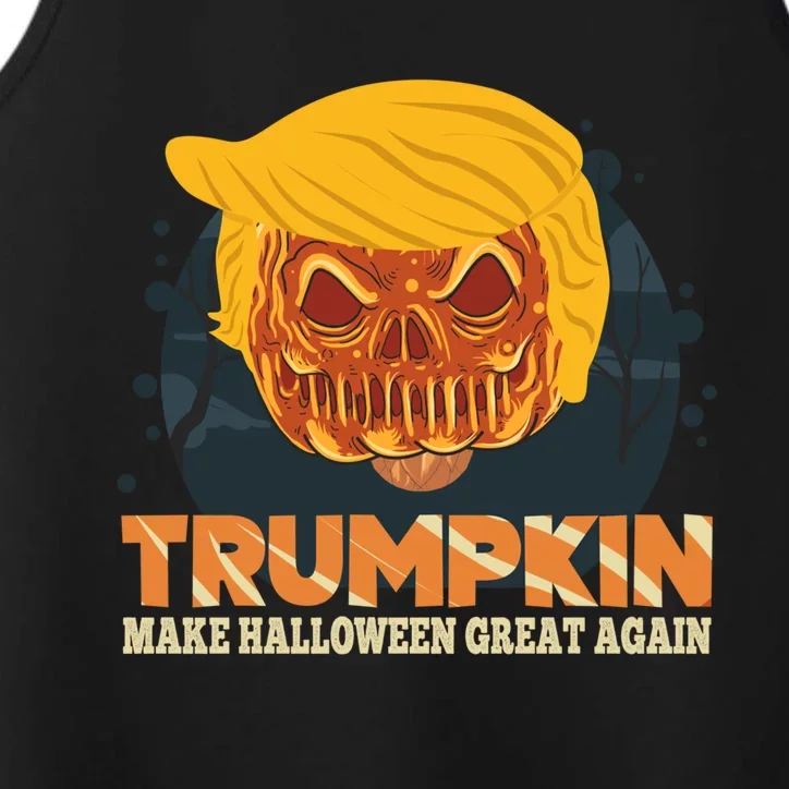 Trumpkin Make Halloween Great Again Funny Usa Trump Pumpkin Cool Gift Performance Tank