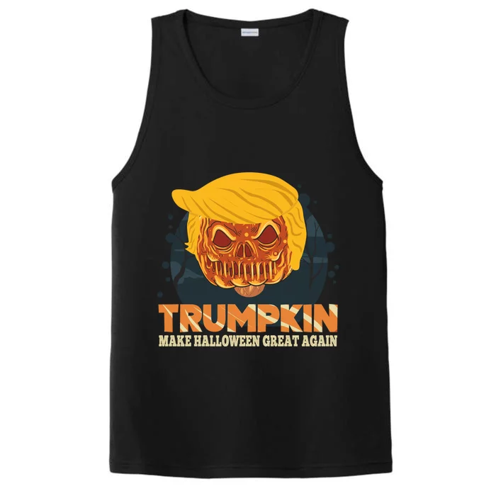 Trumpkin Make Halloween Great Again Funny Usa Trump Pumpkin Cool Gift Performance Tank