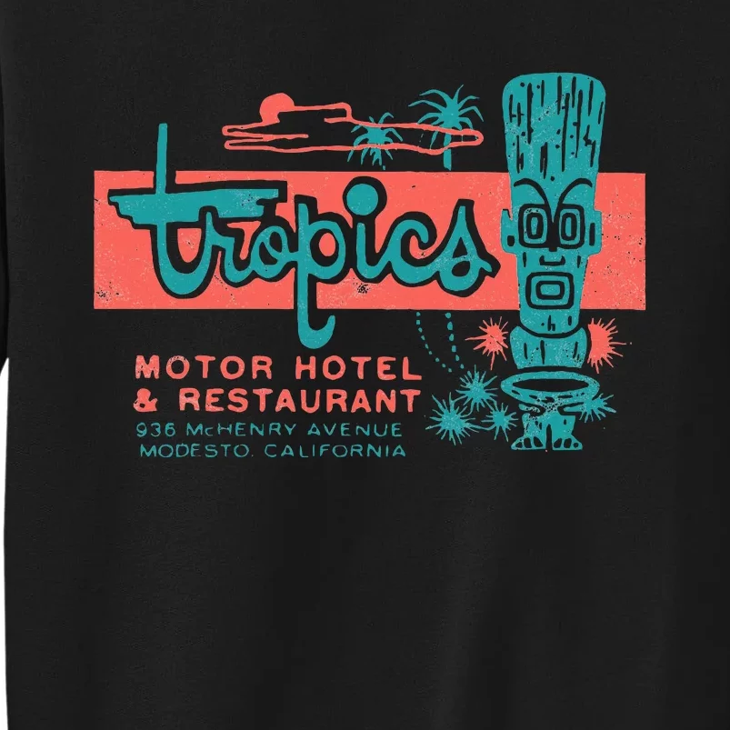 Tropics Motor Hotel Hawaiian Style Tiki Bar 50s Style Sweatshirt