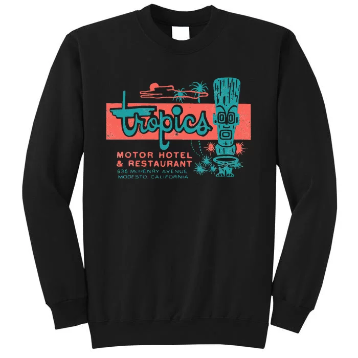 Tropics Motor Hotel Hawaiian Style Tiki Bar 50s Style Sweatshirt