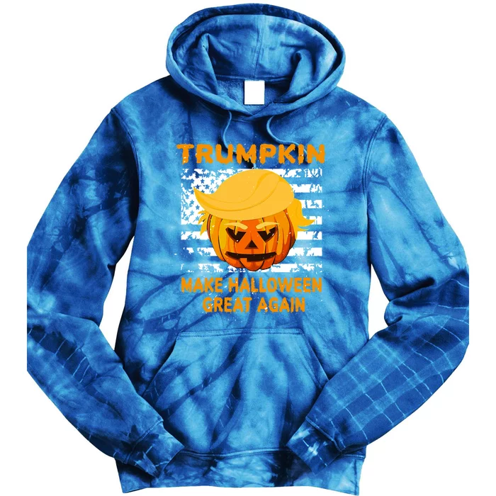 Trumpkin Make Halloween Great Again Gift Tie Dye Hoodie