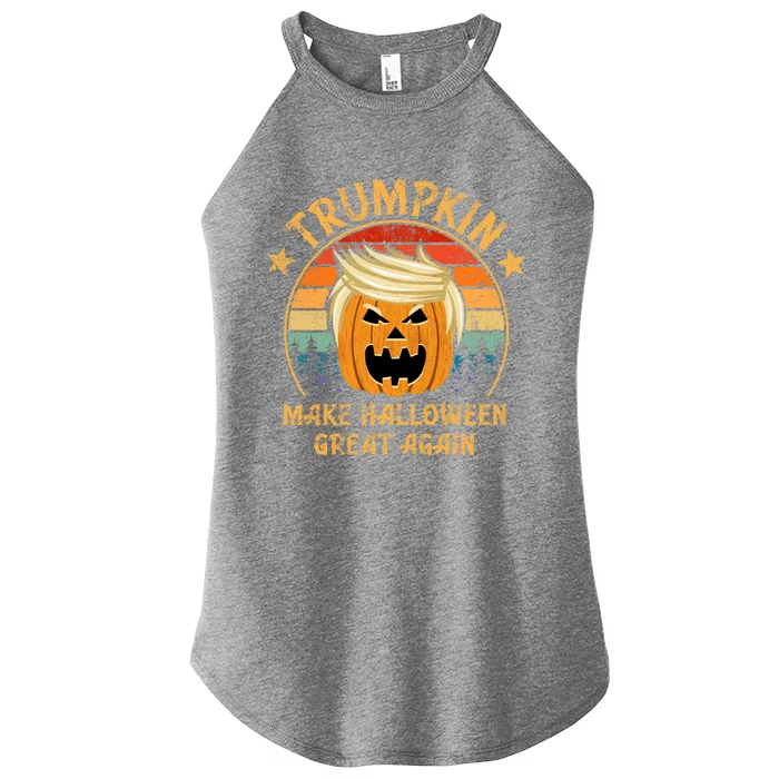 Trumpkin Make Halloween Great Again Vintage Retro Gift Women’s Perfect Tri Rocker Tank