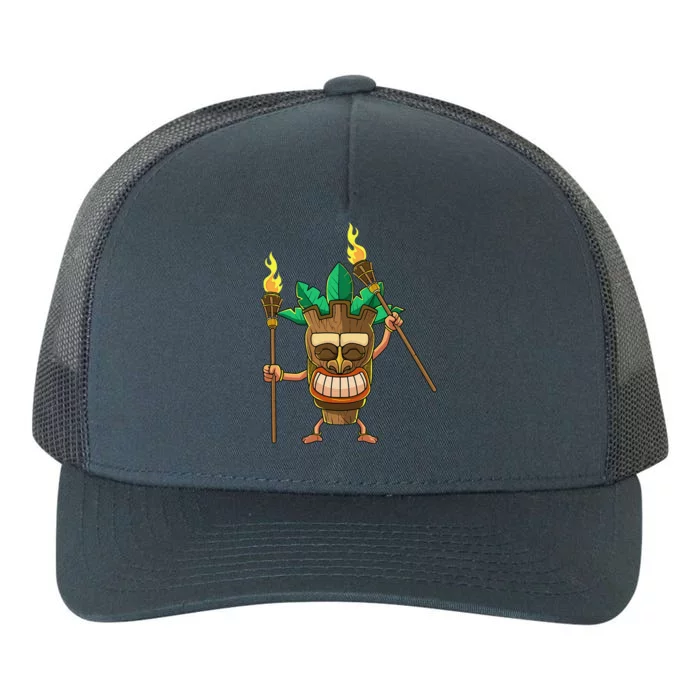 Tiki Man Hawaiian Summer Tropical Luau Party Yupoong Adult 5-Panel Trucker Hat