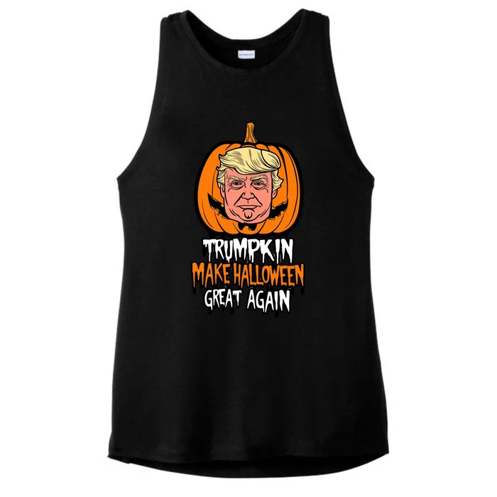 Trumpkin Make Halloween Great Again Ladies Tri-Blend Wicking Tank