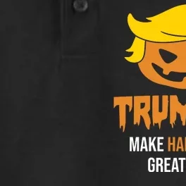 Trumpkin Make Halloween Great Again Funny Pro Trump Dry Zone Grid Performance Polo