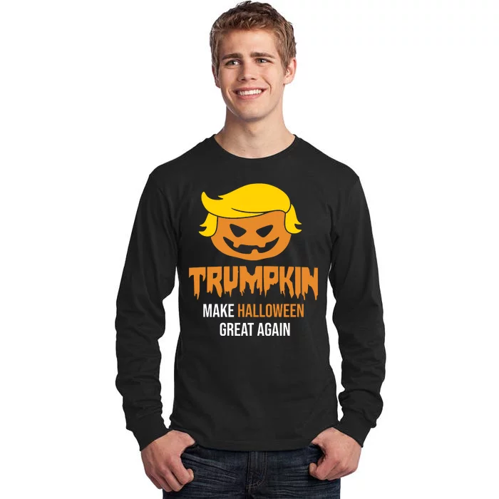 Trumpkin Make Halloween Great Again Funny Pro Trump Tall Long Sleeve T-Shirt