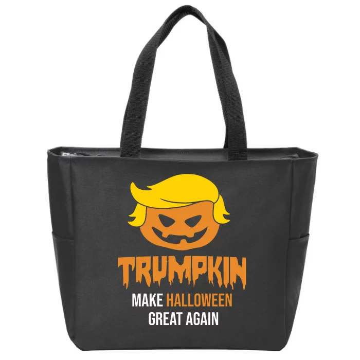 Trumpkin Make Halloween Great Again Funny Pro Trump Zip Tote Bag