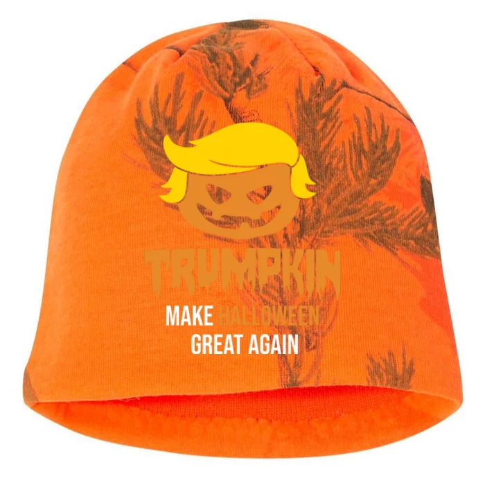 Trumpkin Make Halloween Great Again Funny Pro Trump Kati - Camo Knit Beanie