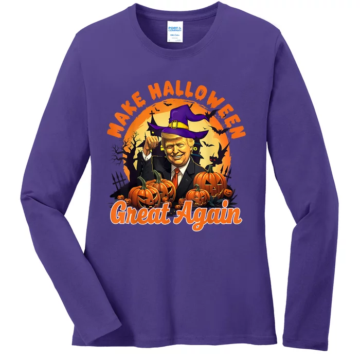 Trumpkin Make Halloween Great Again Funny Pumpkin Ladies Long Sleeve Shirt