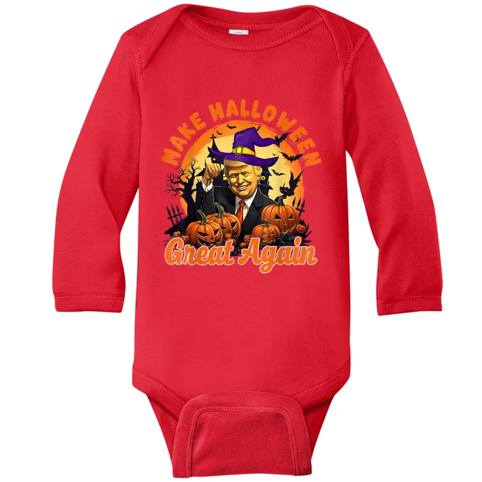 Trumpkin Make Halloween Great Again Funny Pumpkin Baby Long Sleeve Bodysuit