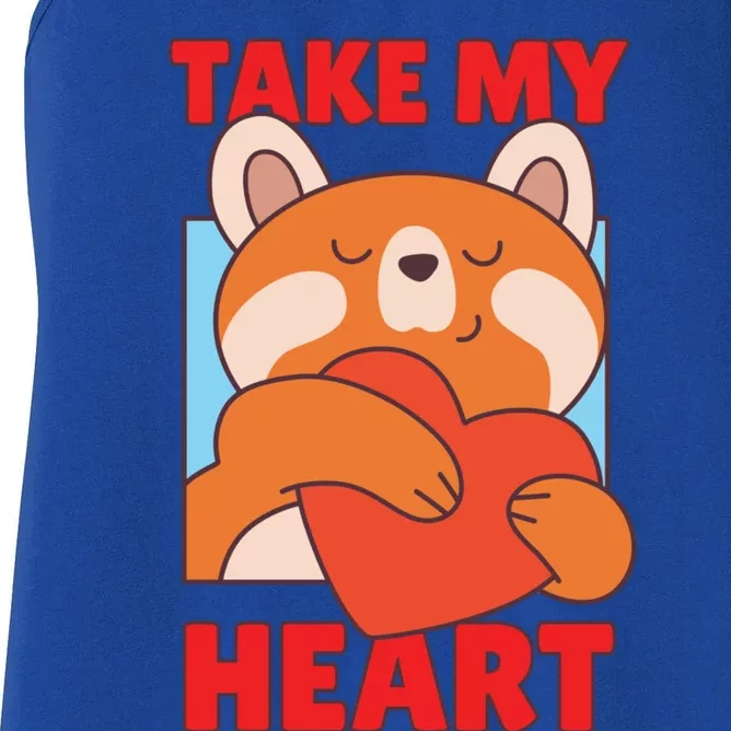 Take My Heart Valentine's Day Love For Her And Him Gift Women's Racerback Tank