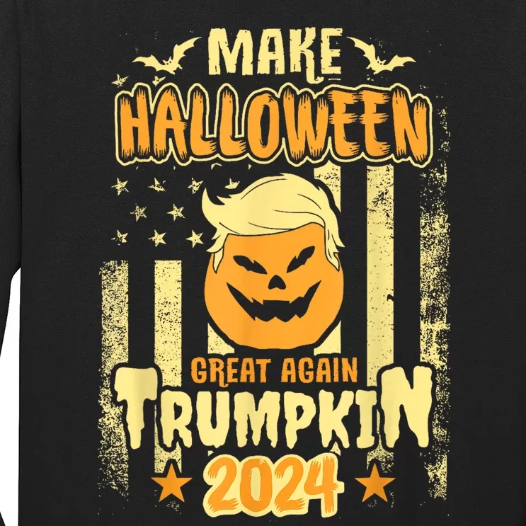 Trumpkin Make Halloween Great Again Funny Pumpkin Trump 2024 Long Sleeve Shirt