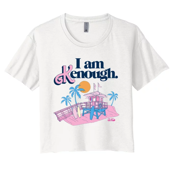 The Movie I Am Kenough Lifeguard Stand Women's Crop Top Tee