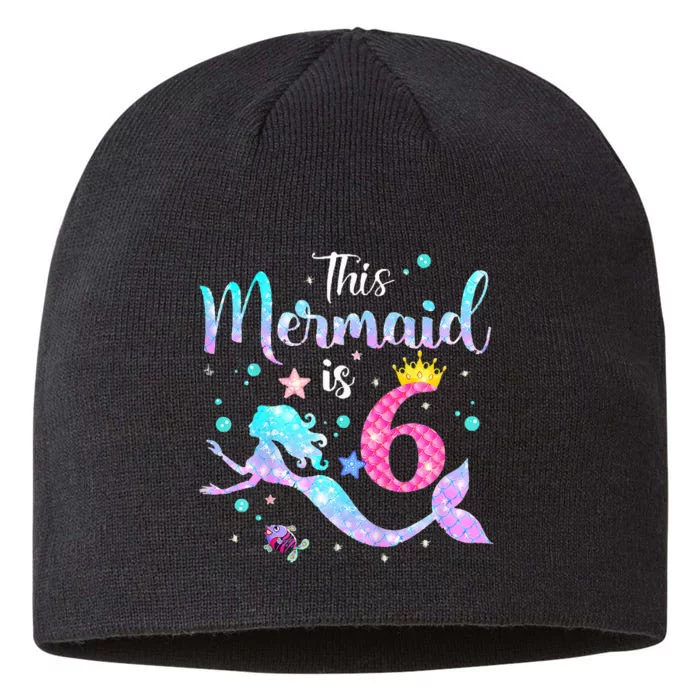 This Mermaid Is 6th Birthday Daughter 8 1/2in Sustainable Knit Beanie