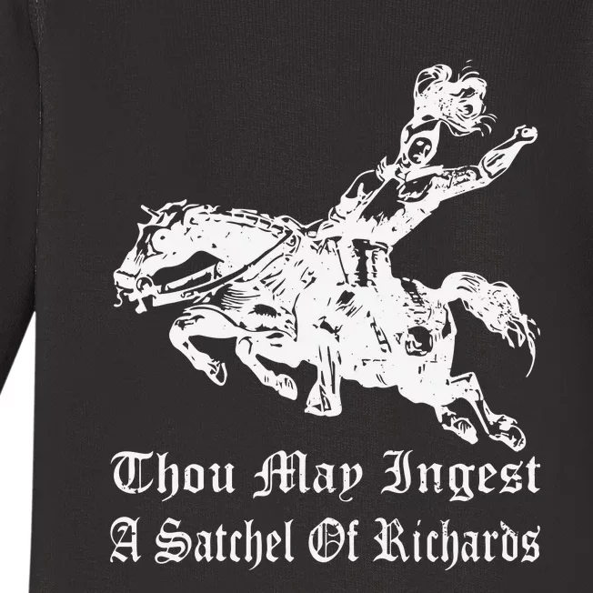 Thou May Ingest A Satchel Of Richards Baby Long Sleeve Bodysuit