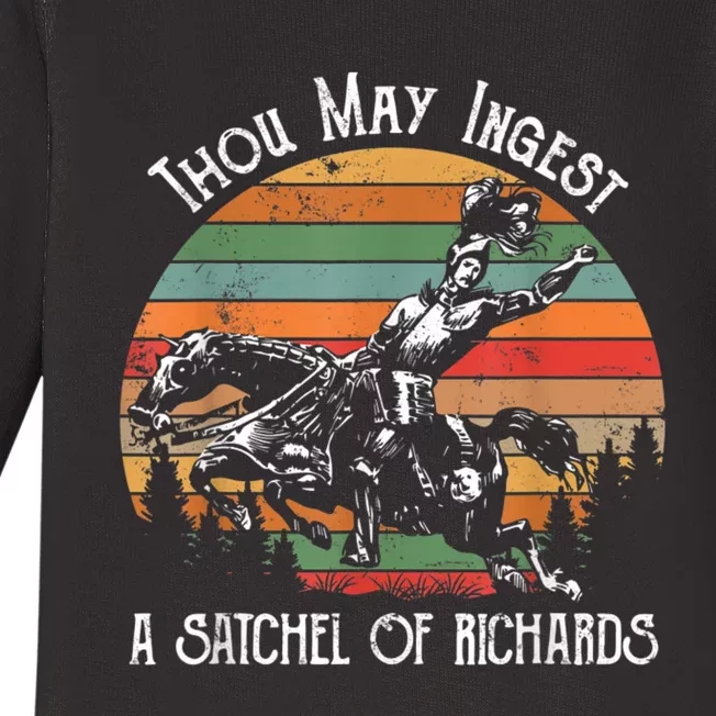 Thou May Ingest A Satchel Of Richards Baby Long Sleeve Bodysuit