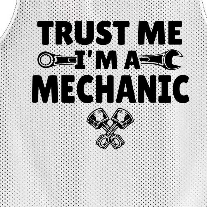 Trust Me I'm A Bike Mechanic Mesh Reversible Basketball Jersey Tank