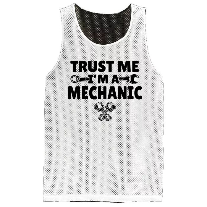 Trust Me I'm A Bike Mechanic Mesh Reversible Basketball Jersey Tank